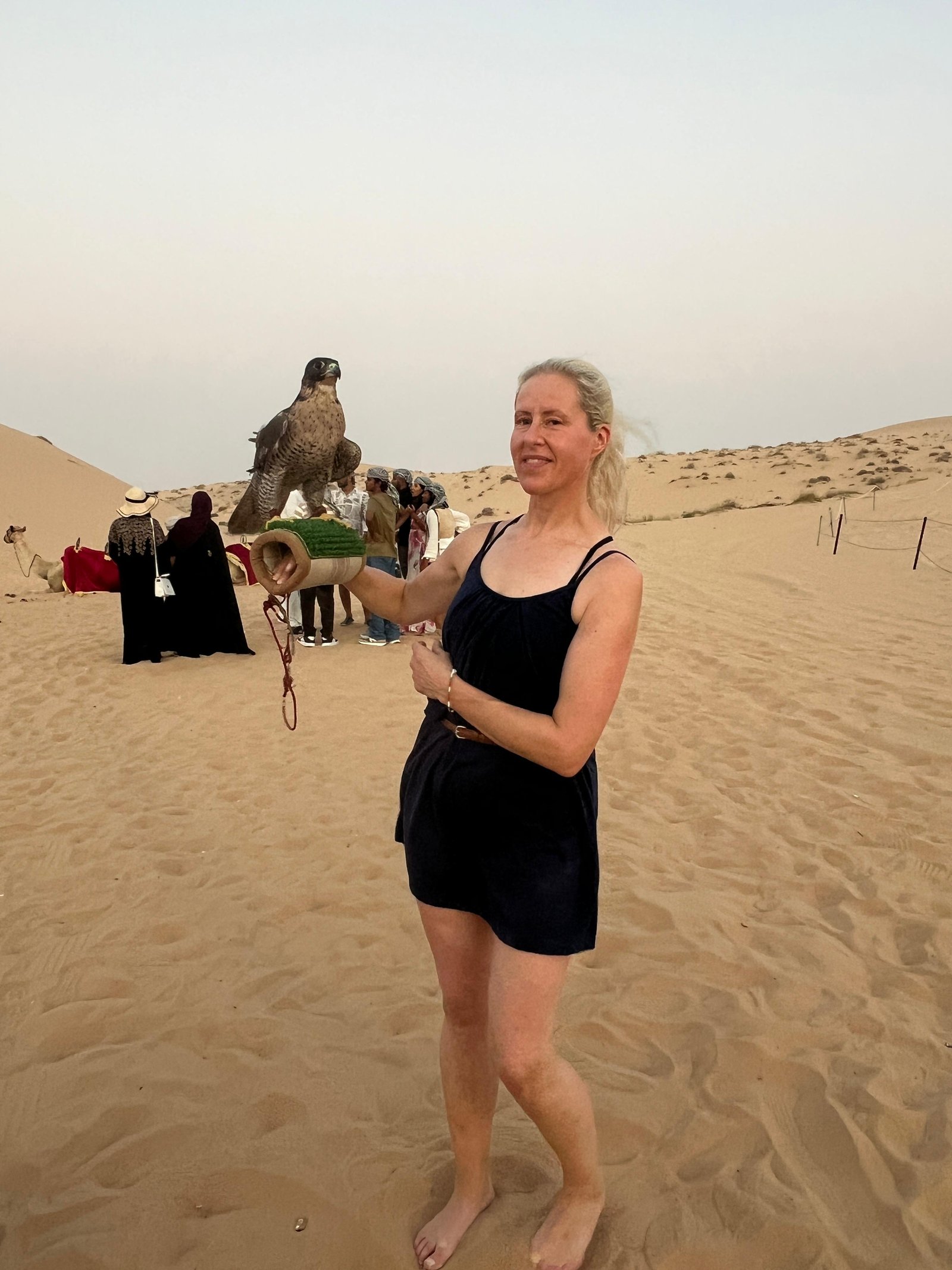 Henna painting at an Abu Dhabi desert camp