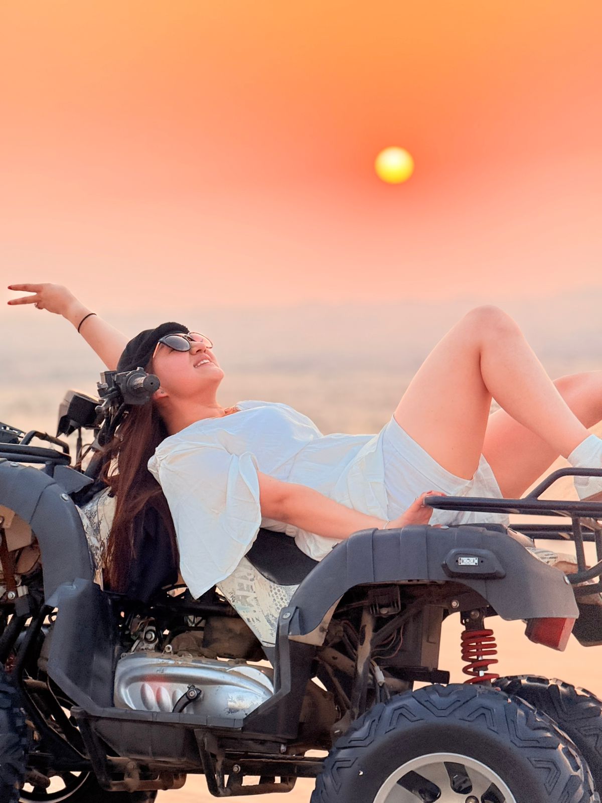 The grand entrance to the best desert safari camp in Abu Dhabi, featuring traditional Arabian architecture