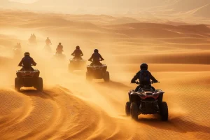 quad-bikes-desert-sunset